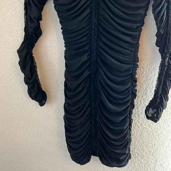 NBD Las Olas Long Sleeve Mini Dress in Black - Picture 5 of 8